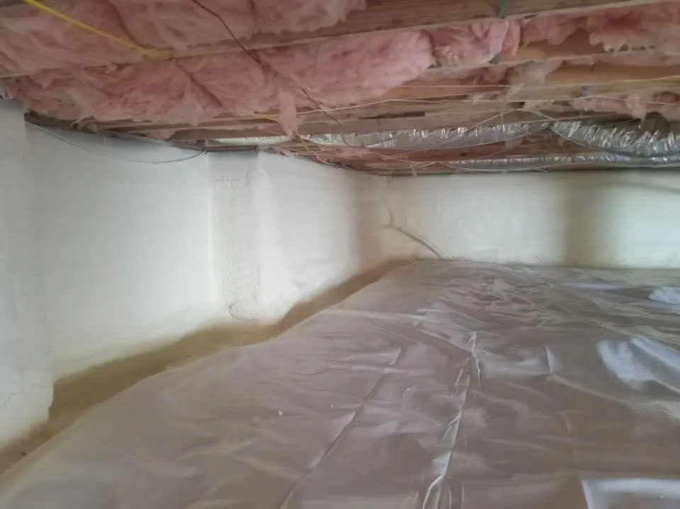 Crawl space encapsulation with closed-cell spray foam for Flat Roof Repair in Chandler